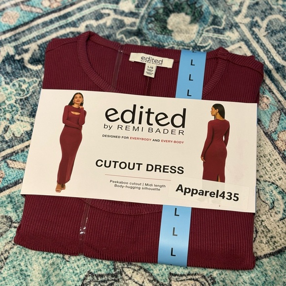 remi bader Dresses & Skirts - Edited by Remi Bader Burgundy Cutout Dress size large